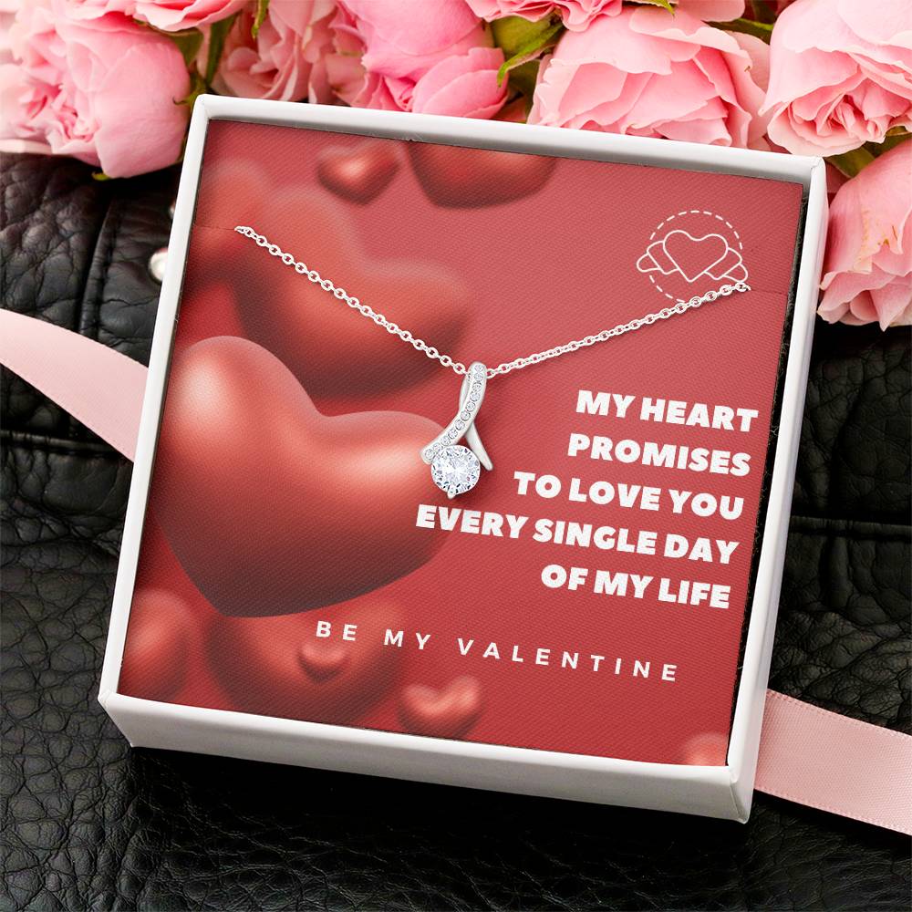 Be My Valentine Beautiful Sparkly Pendant Alluring Beauty Necklace
