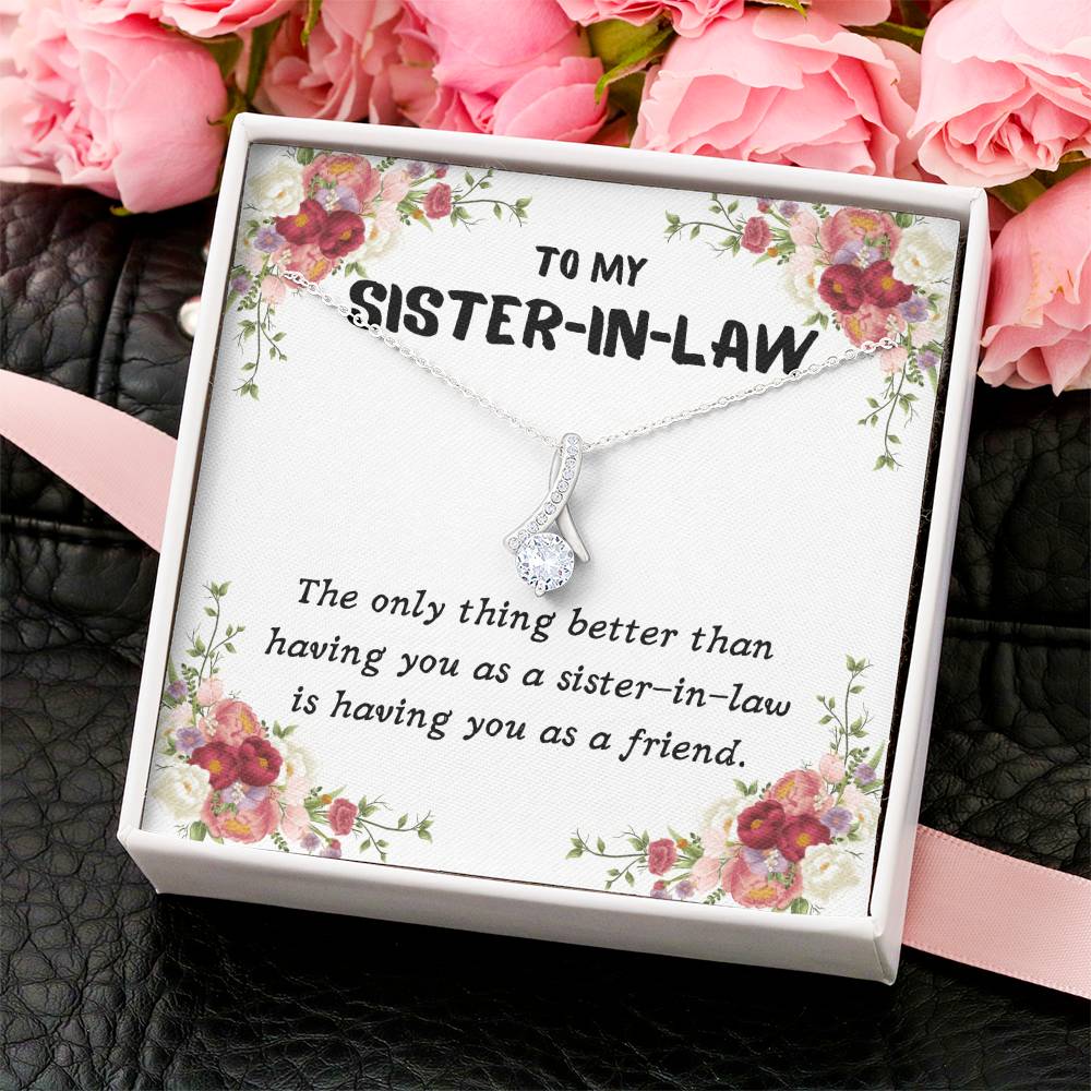 Sister Of The Groom Gift Sparkly Pendant Necklace Alluring Beauty Necklace