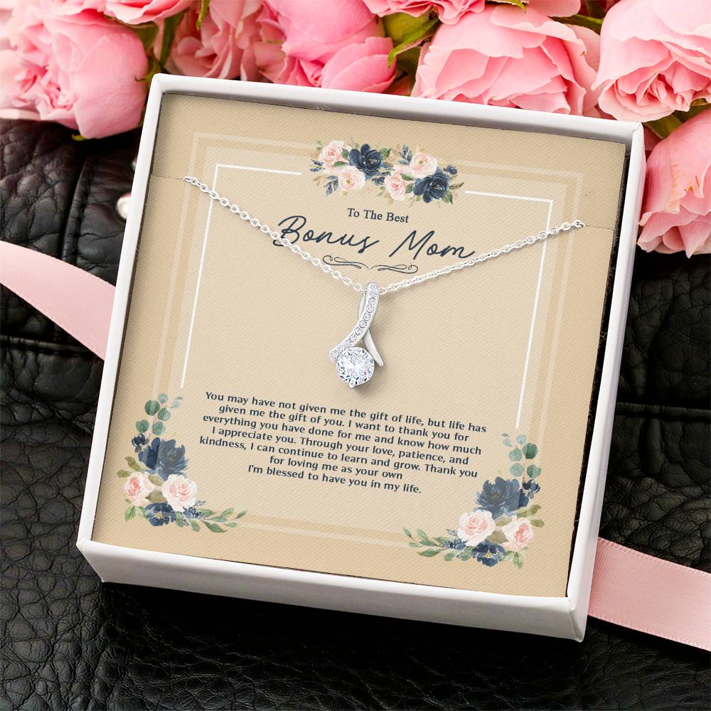 Bonus Mom Necklace Blessed To Have You In My Life. Alluring Beauty Necklace