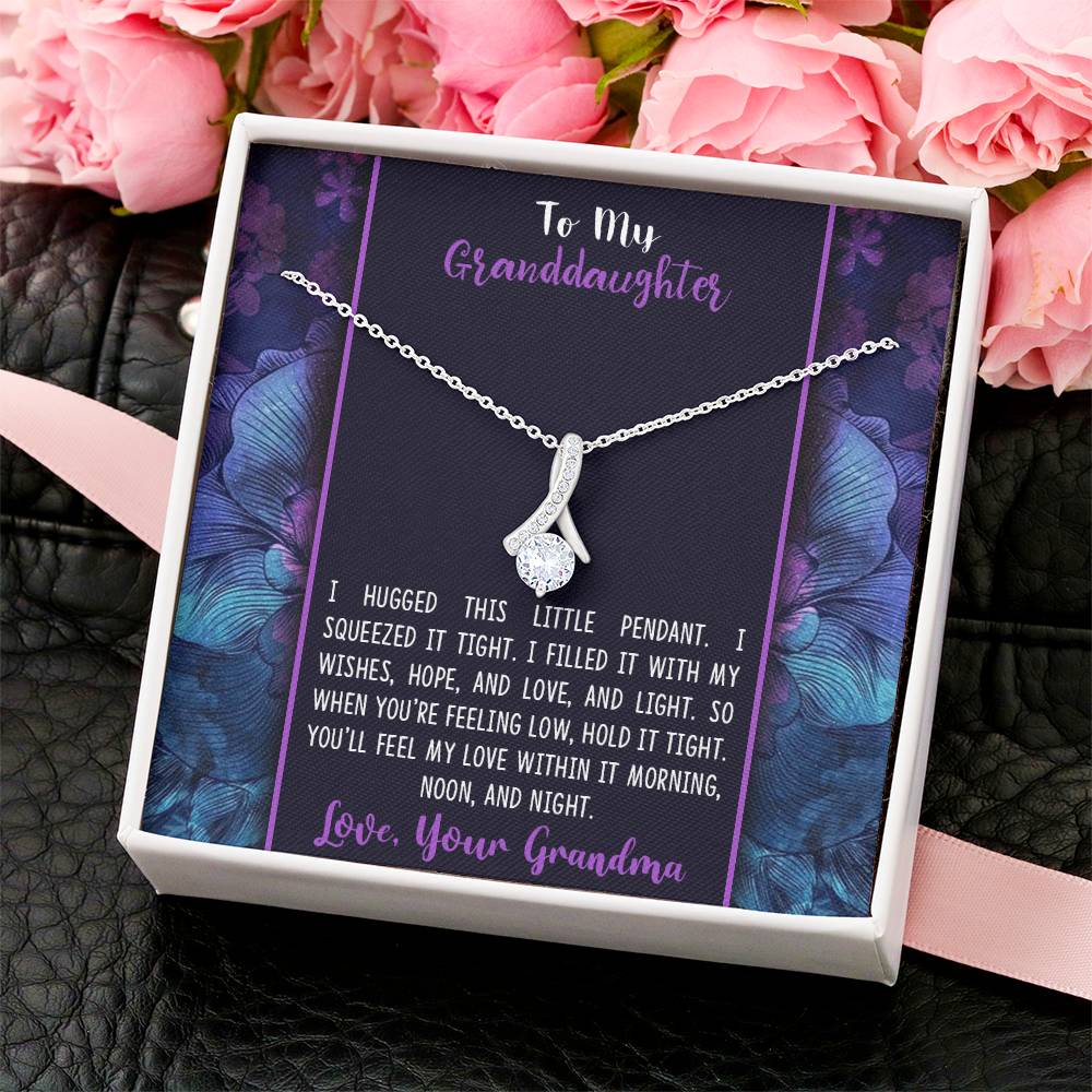 Best Gift For Granddaughter - Beautiful Sparkly Pendant Alluring Beauty Necklace