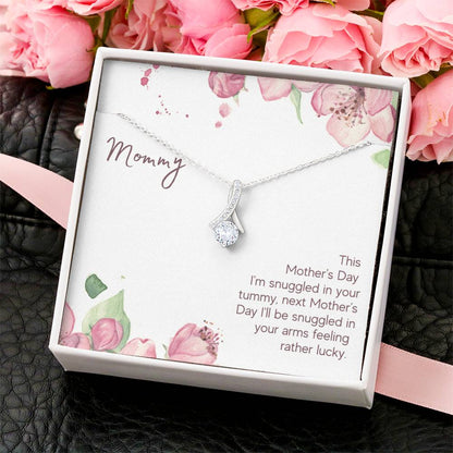Mommy - This Mother's Day I'm Snuggledin Your Tummy - Alluring Beauty Necklace Alluring Beauty Necklace