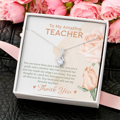 Teacher Necklace Gift Thank You Gift For Teacher From Student Mentor Gift Idea Alluring Beauty Necklace