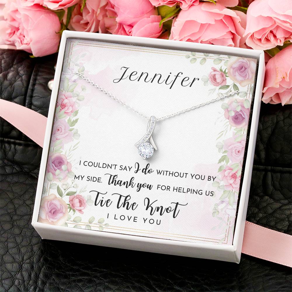 Bridesmaid Gift Bridesmaid Earrings Customize Bridesmaid Necklace Initial Necklace Bridesmaid Jewelry Alluring Beauty Necklace
