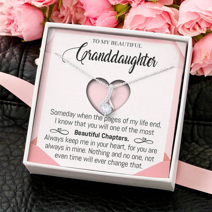 To My Beautiful Granddaughter 2 Alluring Beauty Necklace
