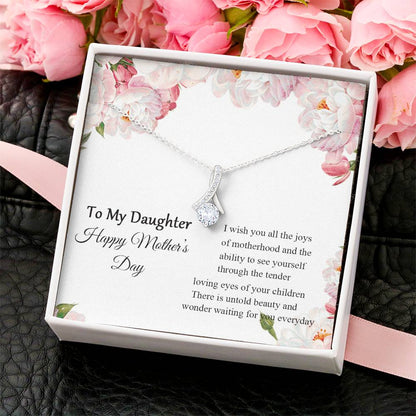 To My Daughter - Happy Mother's Day - Gift For Daughter - Mothers Day Gift From Daughter Mom Gift From Son Mom Necklace Alluring Beauty Necklace