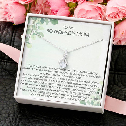 To My Boyfriends Mom Necklace Gift For Boyfriend's Mom Boyfriend's Mom Birthday Gift Mother's Day Gift Alluring Beauty Necklace