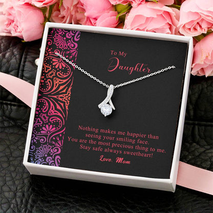 Mom To Daughter Alluring Beauty Necklace Gift -  Daughter Birthday Gift Daughter Jewelry Daughter Necklace Mom To Daughter Alluring Beauty Necklace