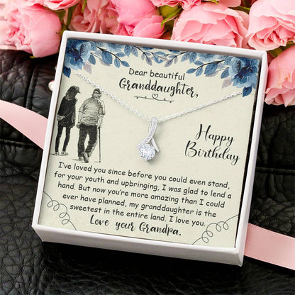 Beautiful Sparkly Necklace For Granddaughter Alluring Beauty Necklace