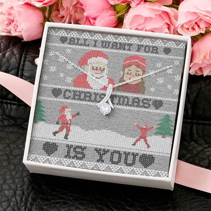 All I Want For Christmas Is You Necklace Pendant Alluring Beauty Necklace