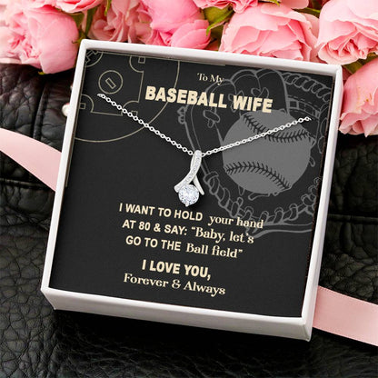 To My Baseball Wife - Baby Let's Go To The Ball Field - Luxury Necklace 2 Alluring Beauty Necklace