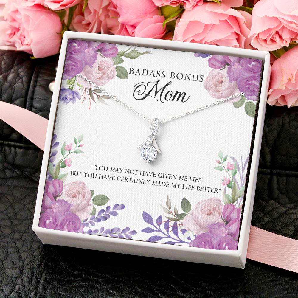 Badass Bonus Mom Necklace Alluring Beauty Necklace