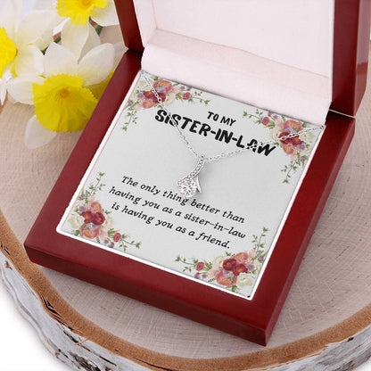 Sister Of The Groom Gift Sparkly Pendant Necklace Alluring Beauty Necklace