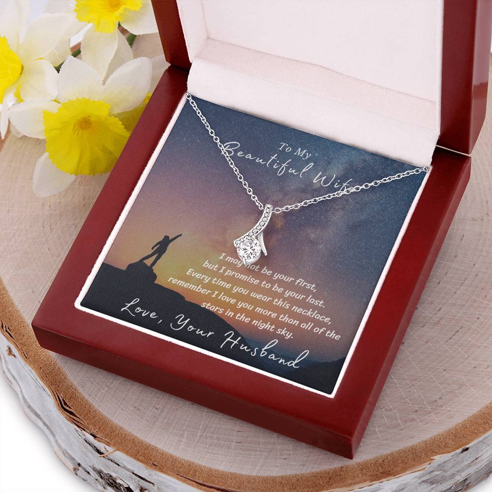 To My Beautiful Wife - I Love You More Than All The Stars Alluring Beauty Necklace