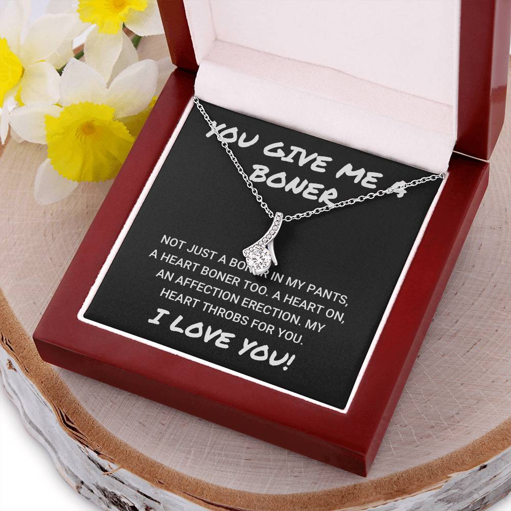 Affection Erection Funny Valentine's Necklace Alluring Beauty Necklace