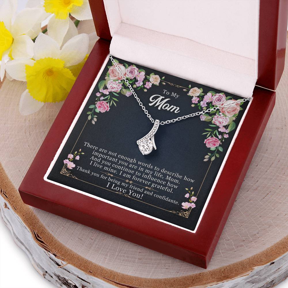 Best Gift For Mom Alluring Beauty Necklace With Pod Message Card 1  Alluring Beauty Necklace