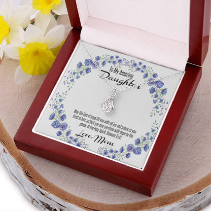 Romans 15 Christian Gift For Daughter From Mom Alluring Beauty Necklace