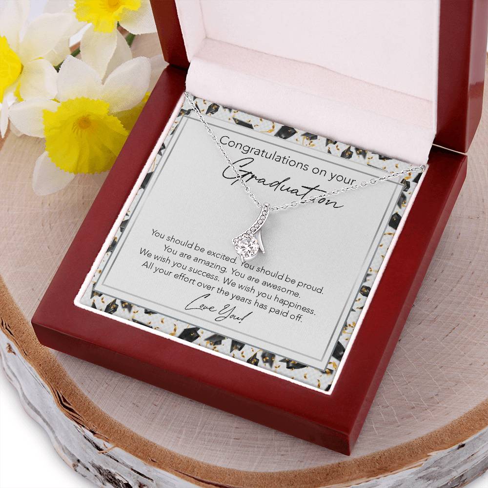 The Beauty Of Love Necklace College Graduation Gift For Her Phd Graduation Gift For Daughter High School Graduation Gift For Best Friend Doctorate Alluring Beauty Necklace