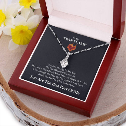 By The Light Of Your Love Twin Flame Pendant Alluring Beauty Necklace
