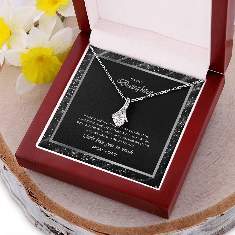 Alluring Beauty Necklace To Your Daughter – From Mom & Dad With Love – Jewelry Gift B2d9t4 Alluring Beauty Necklace