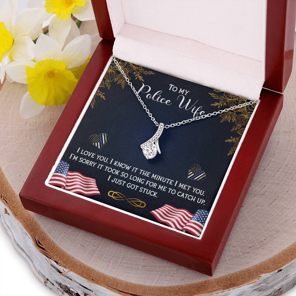 Beautiful Sparkly Pendant Police Wife Alluring Beauty Necklace