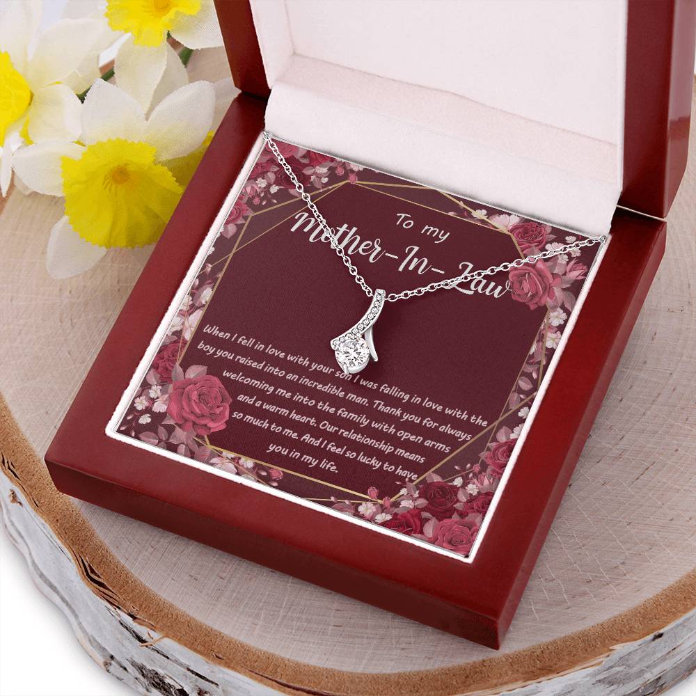To Mother-In-Law Love Necklace Alluring Beauty Necklace