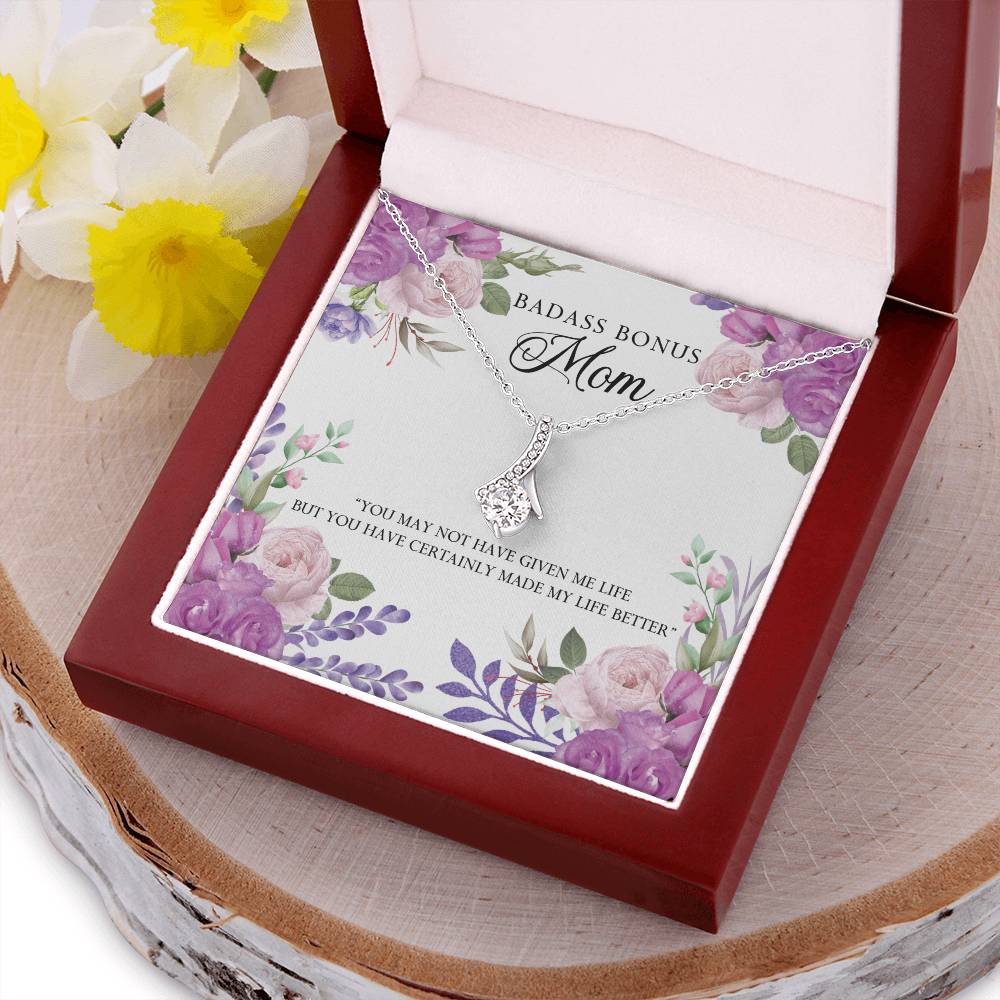 Badass Bonus Mom Necklace Alluring Beauty Necklace