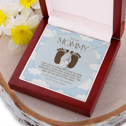 Baby Shower Gift New Mommy Necklace Pregnant Wife Gift To My Mommy I May Just Be A Bump But I Love You More Alluring Beauty Necklace
