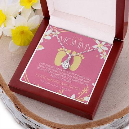 Baby Shower Gift New Mommy Necklace Pregnant Wife Gift To My Mommy I May Just Be A Bump But I Love You More Than You 2  Alluring Beauty Necklace