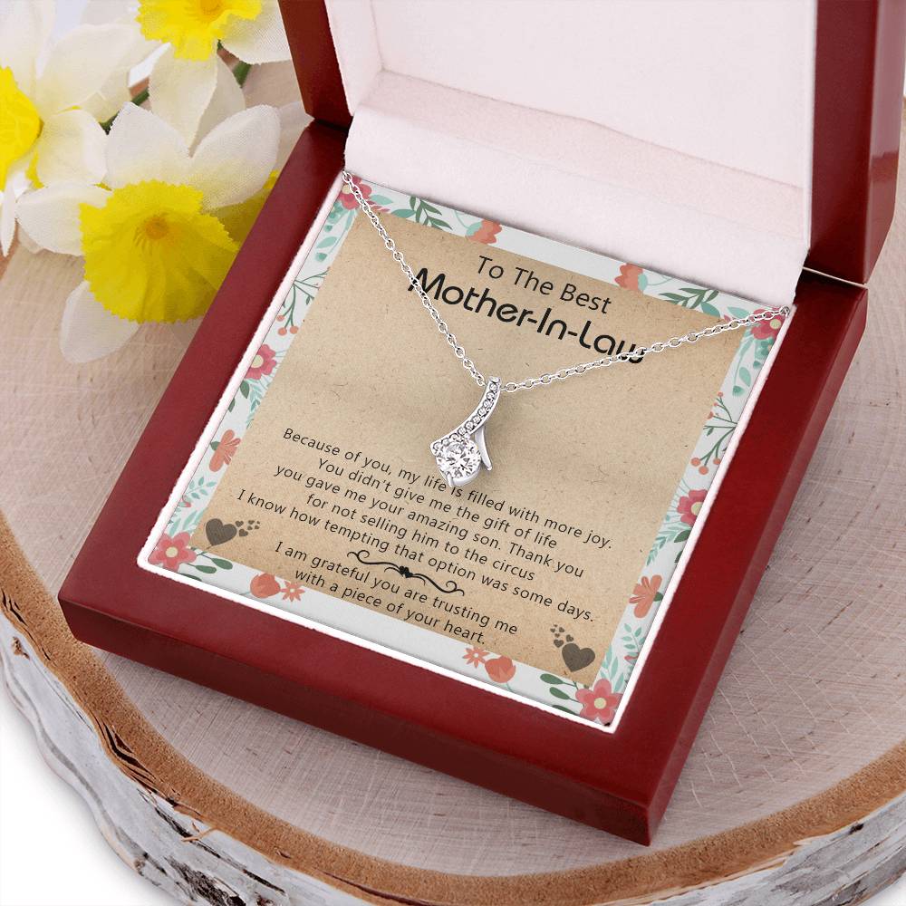 Gift For Mother-In-Law - My Life Is Filled With More Joy New - Alluring Alluring Beauty Necklace