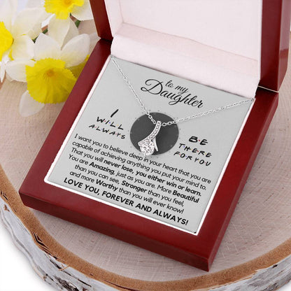 To My Daughter - Forever Love Mother's Day Necklace Gift Set Daughter Gift From Mom Anniversary Alluring Beauty Necklace