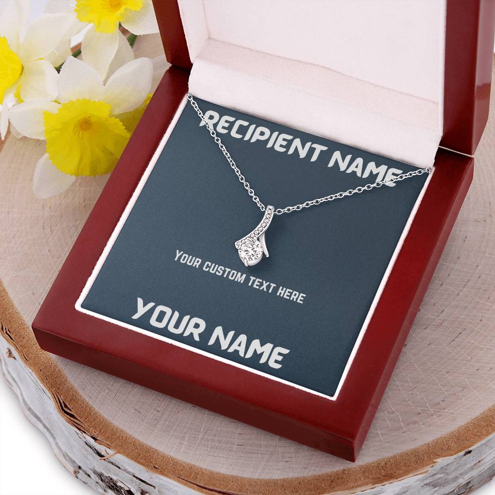 Alluring Necklace With Custom Message Alluring Beauty Necklace