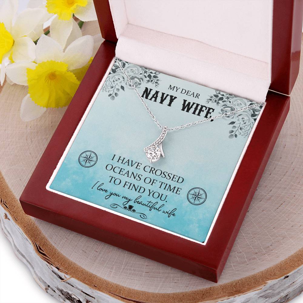 Beautiful Sparkly Pendant Navy Wife Alluring Beauty Necklace