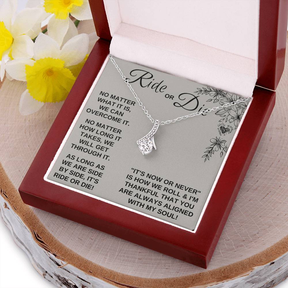 Ride Or Die Pendant For My Soulmate Alluring Beauty Necklace