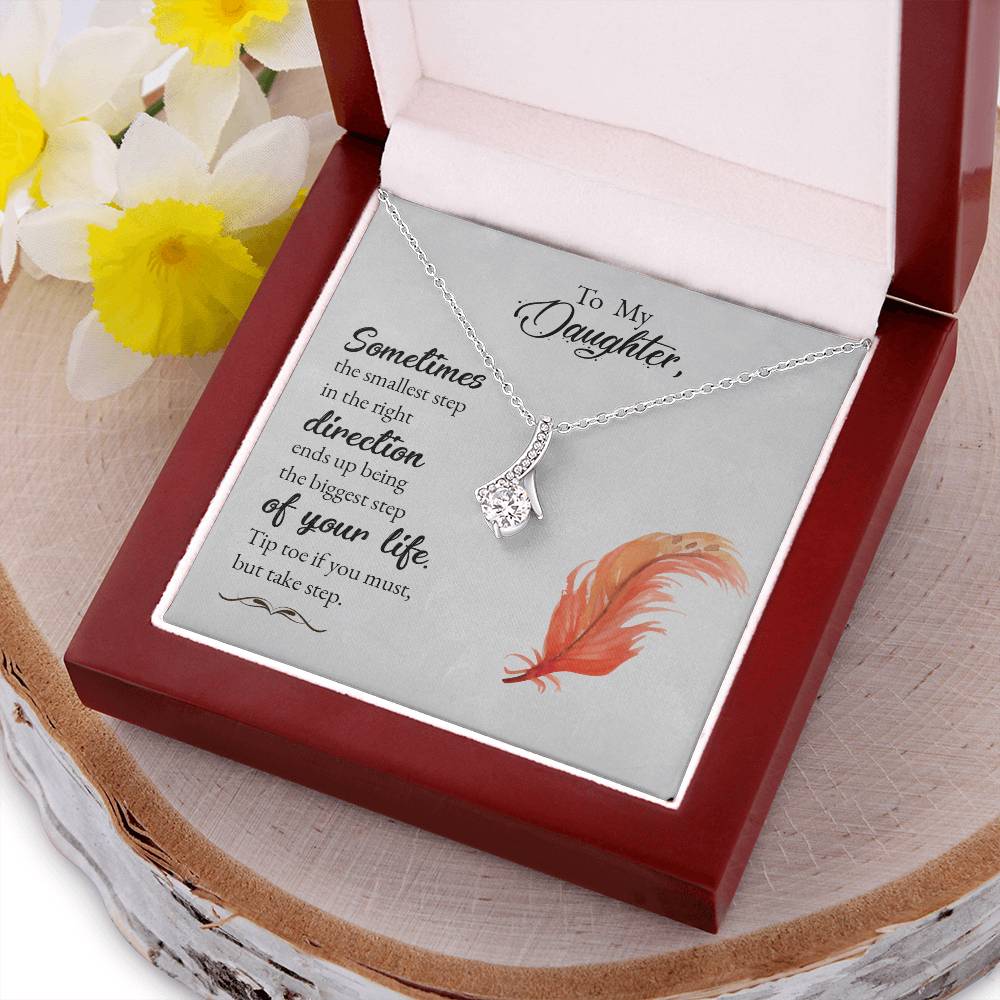 To My Daughter  Alluring Beauty Necklace For Daughter  Best Gift For Daughter Alluring Beauty Necklace