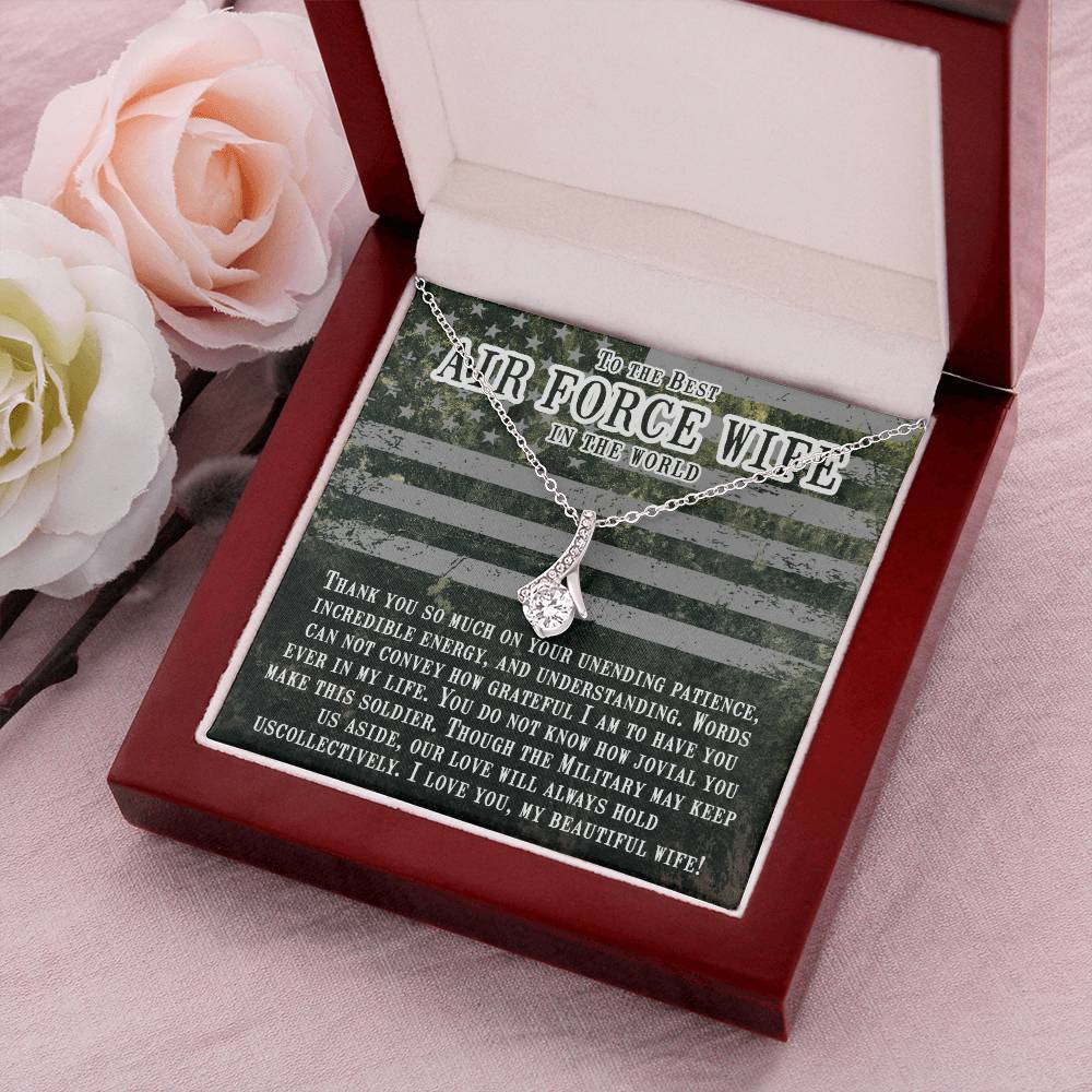 Alluring Gift Necklace The Best Air Force Wife In The World Alluring Beauty Necklace