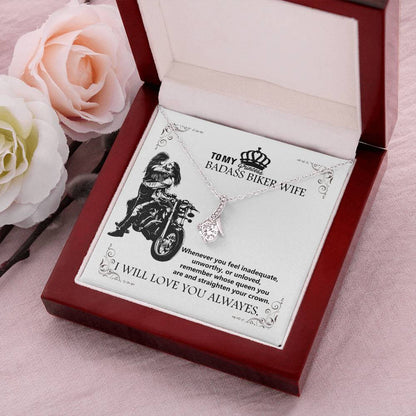 To My Badass Biker Wife 1 Alluring Beauty Necklace