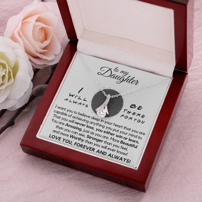 To My Daughter - Forever Love Mother's Day Necklace Gift Set Daughter Gift From Mom Anniversary Alluring Beauty Necklace