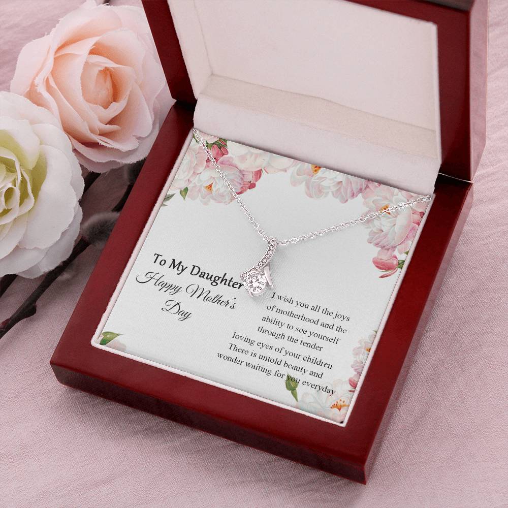 To My Daughter - Happy Mother's Day - Gift For Daughter - Mothers Day Gift From Daughter Mom Gift From Son Mom Necklace Alluring Beauty Necklace