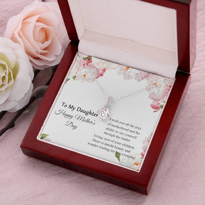 To My Daughter - Happy Mother's Day - Gift For Daughter - Mothers Day Gift From Daughter Mom Gift From Son Mom Necklace Alluring Beauty Necklace