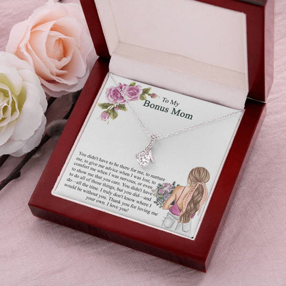 Step Mom Gift Bonus Mom Necklace Present For Stepmom For Mother's Day Christmas Birthday Double Circles Mother - Necklace Alluring Beauty Necklace