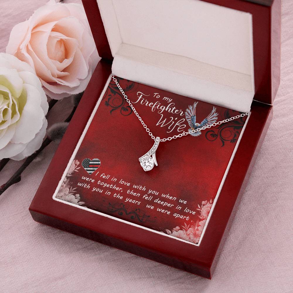 Beautiful Sparkly Pendant Firefighter Wife Alluring Beauty Necklace