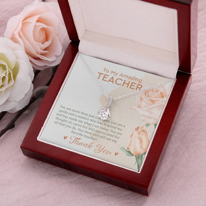Teacher Necklace Gift Thank You Gift For Teacher From Student Mentor Gift Idea Alluring Beauty Necklace