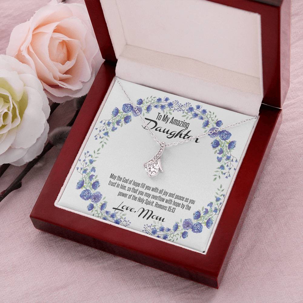 Romans 15 Christian Gift For Daughter From Mom Alluring Beauty Necklace