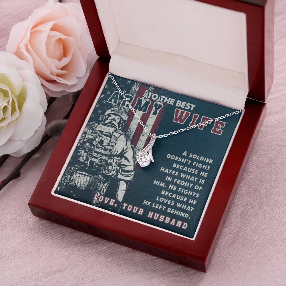 Best Army Wife Alluring Gift Necklace Alluring Beauty Necklace