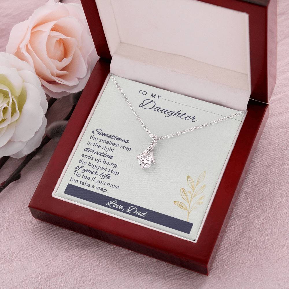 To Daughter Alluring Beauty Necklace Gift  - Gift For Daughter From Dad To My Daughter Necklace Daughter Gift From Dad Daughter Birthday Alluring Beauty Necklace