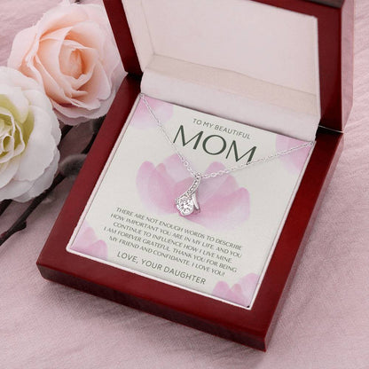To My Beautiful Mom Necklace  Mom Gift  Mother’S Day Gift  Birthday Gift For Mom  Gift From Daughter For Mom  Necklace For Mom  Gift For Mom Alluring Beauty Necklace