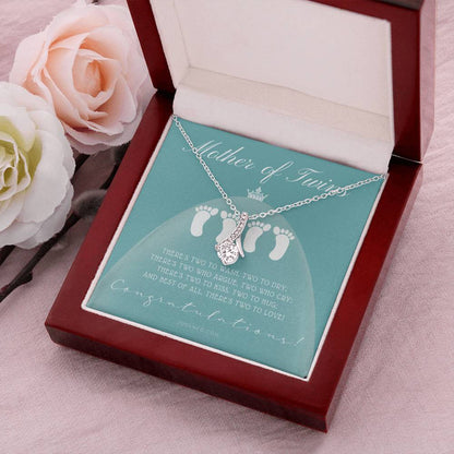 Mom Of Twins Gift Jewelry For Mother Of Twins Parents Of Twins Best Gift For New Mom Of Twins Birthday Gift For Mom Of Twins Necklace Alluring Beauty Necklace