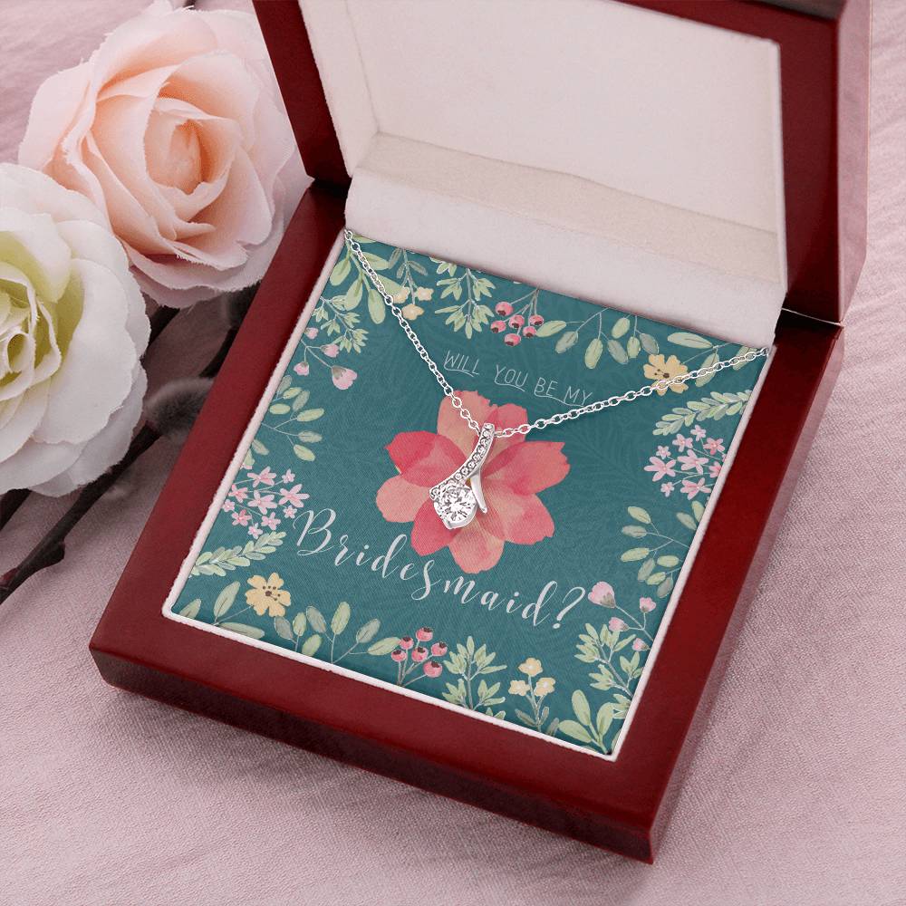 Bridesmaid Proposal Necklace Bridesmaid Proposal Jewelry Bridesmaid Proposal Matron Of Honor Gift 1  Alluring Beauty Necklace