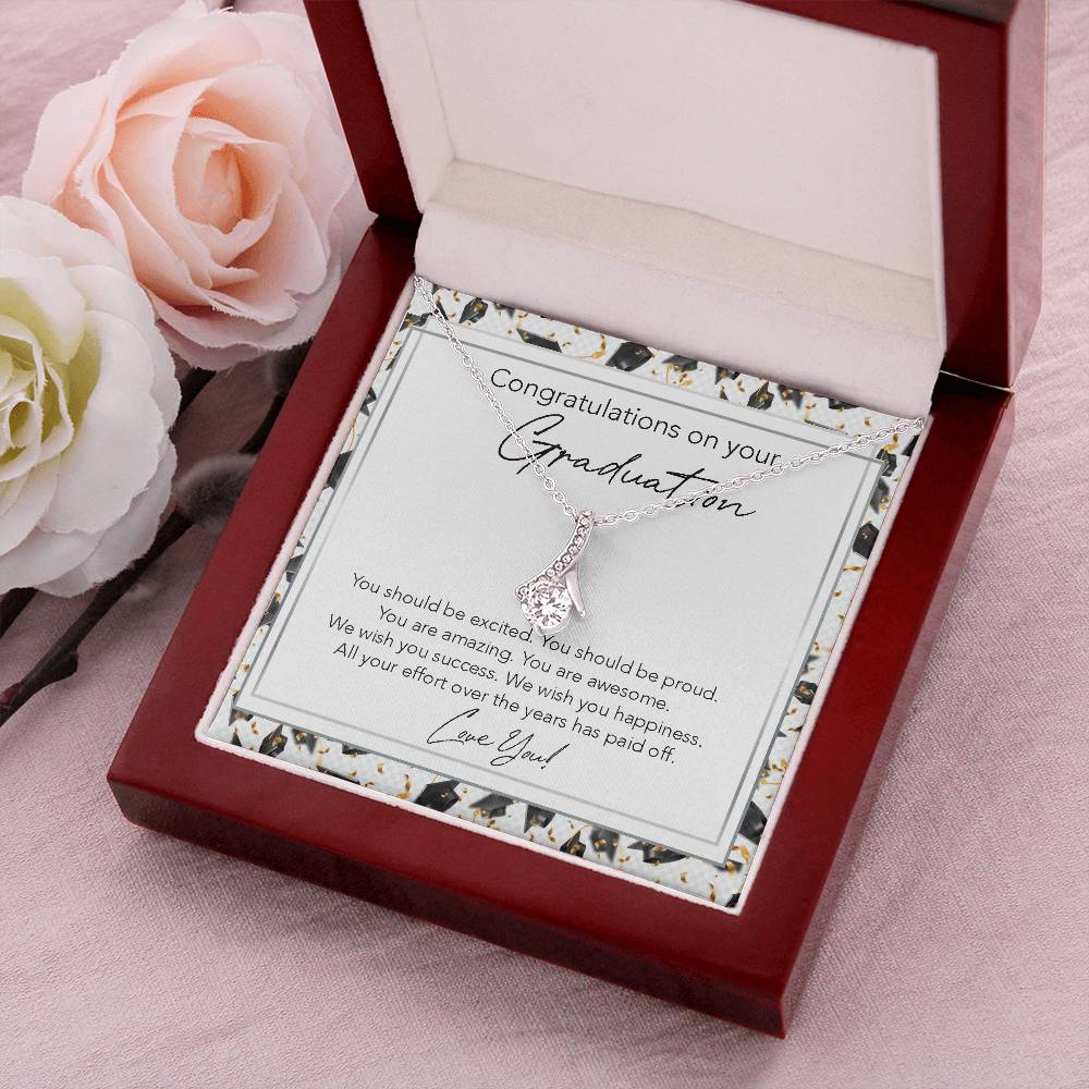The Beauty Of Love Necklace College Graduation Gift For Her Phd Graduation Gift For Daughter High School Graduation Gift For Best Friend Doctorate Alluring Beauty Necklace