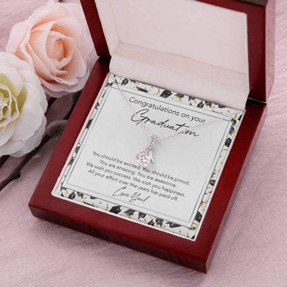 The Beauty Of Love Necklace College Graduation Gift For Her Phd Graduation Gift For Daughter High School Graduation Gift For Best Friend Doctorate Alluring Beauty Necklace